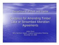 Guidance for Amending Timber Lake or Streambed ... - Cal Fire