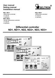 Differential controller ND1, ND1+, ND2, ND2+ ... - Seltron controllers