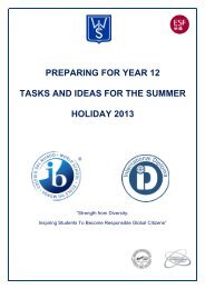 preparing for year 12 tasks and ideas for the summer holiday 2013