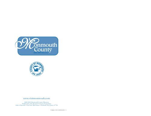 table of contents - Monmouth County