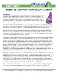History of Greyhound Racing in New Hampshire - Grey2K USA