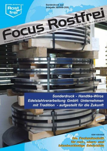 Handtke-Wiros Edelstahlverarbeitung GmbH - Focus Rostfrei