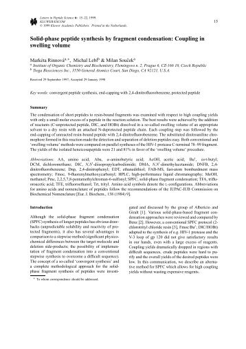 Solid-phase peptide synthesis by fragment condensation ... - 5Z.com