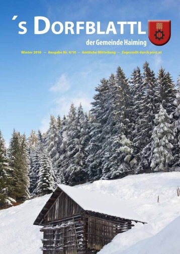 ´s Dorfblattl - Gemeinde Haiming - Land Tirol