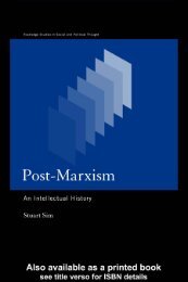 Post-Marxism: An intellectual history - SOK