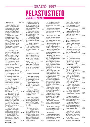 Vuosi 1997 - Pelastustieto