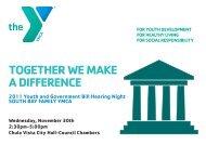 TOGETHER WE MAKE A DIFFERENCE - South Bay Family YMCA