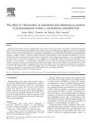 The effect of 17b-estradiol on endothelial and inflammatory markers ...