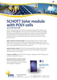 SCHOTT Solar module with POLY-cells - jms Solar Handel GmbH