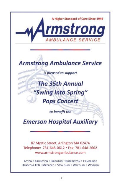 Sponsored By Emerson Hospital Auxiliary S