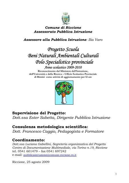 proposte disciplinari a.s. 2009-2010 - Comune di Riccione