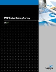 MSP Global Pricing Survey - Kaseya