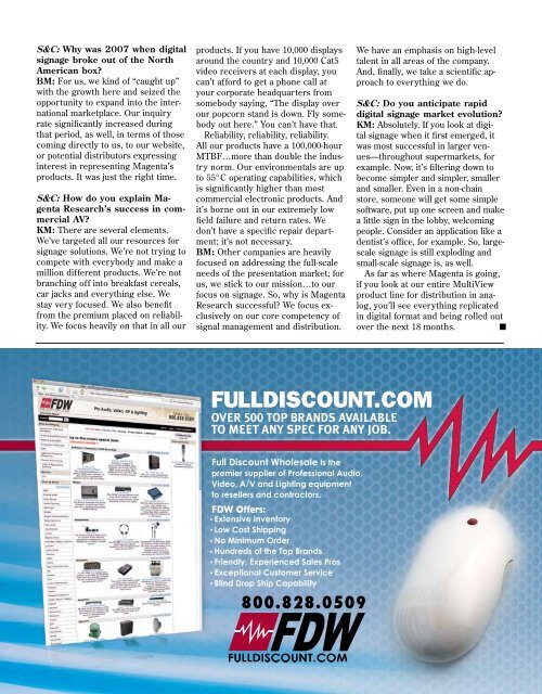 Sound & Communications February 2009 Issue