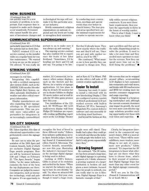 Sound & Communications February 2009 Issue