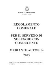 Noleggio autobus con conducente - Comune di Budrio