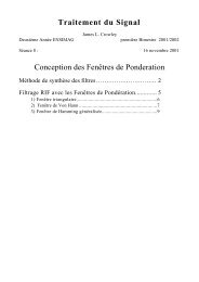 Conception des fenetres de ponderation - PRIMA