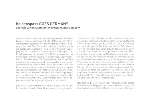 Jahresbericht 2010 - Heidenspass