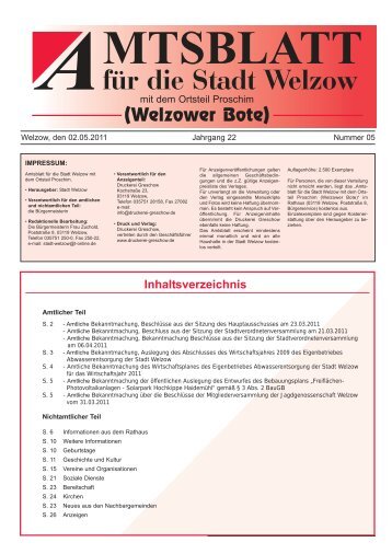 Die Stadt Welzow gratuliert!