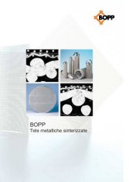 Tele metalliche sinterizzate - G. Bopp & Co AG