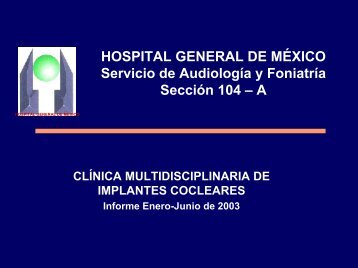 Clínica de Implantes Cocleares - Hospital General de México