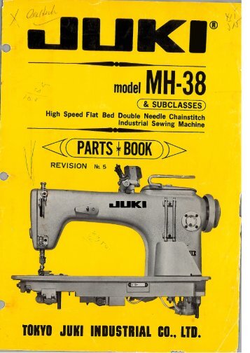Parts book for Juki MH-38