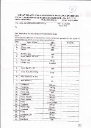 Quotation for p/o consumable items - Indian Grassland and Fodder ...