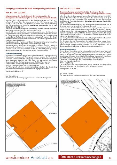 Amtsblatt Stadt Wernigerode 07 - 2013 (4.45 MB)