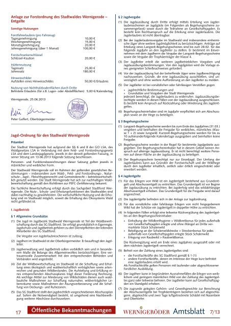 Amtsblatt Stadt Wernigerode 07 - 2013 (4.45 MB)