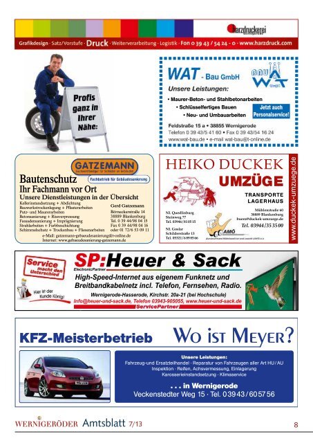 Amtsblatt Stadt Wernigerode 07 - 2013 (4.45 MB)