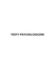 TESTY PSYCHOLOGICZNE