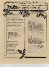 Volume 01-4 Décembre 1999 - Association québécoise du cheval ...