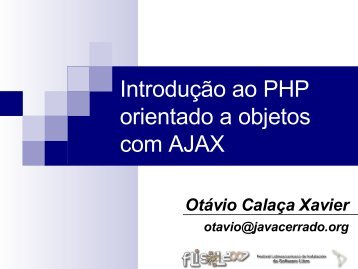 IntroduÃ§Ã£o ao PHP orientado a objetos com AJAX - Hudson Costa