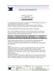 Technical Data Sheet A-A-56032 - Mach-Dynamics