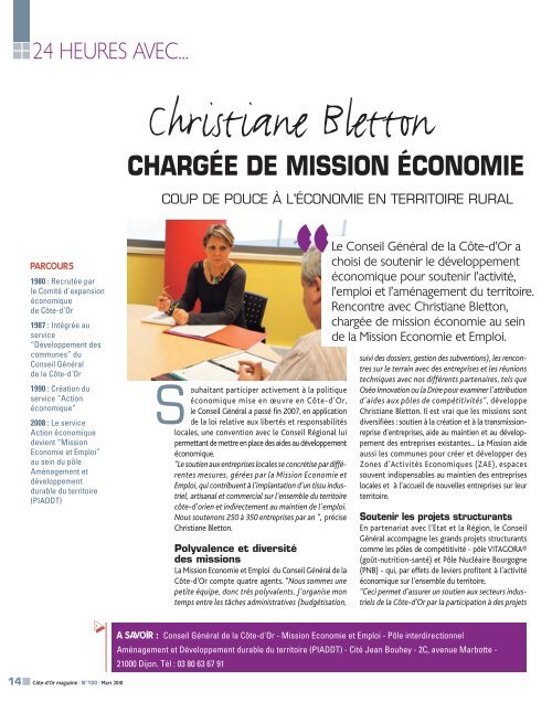 TÃ©lÃ©charger CÃ´te-d'Or Magazine nÂ°100 - Mars 2010 en PDF