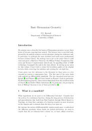Basic Riemannian Geometry - Department of Mathematical ...