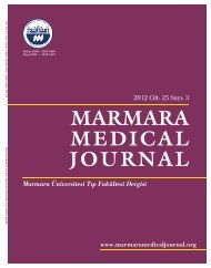 Tam Metin PDF (6923 KB) - Marmara Medical Journal