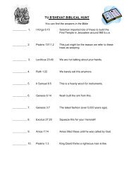 Tu B'Shevat Biblical Hunt Worksheet