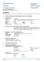 Furfural - International Furan Chemicals BV