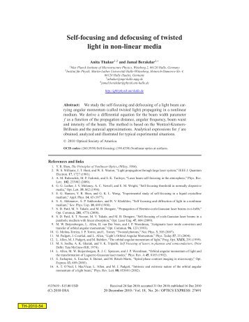 Self-focusing and defocusing of twisted light in non-linear media