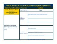 Nurse Practitioner Competency Metrics-UNCG Course Sample