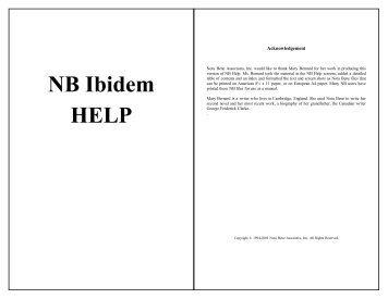 Nota Bene-- C:\NBWIN\DOCUMENT\HELP\IBIDEM.NB Job 1