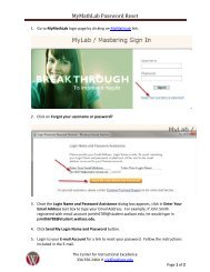 MyMathLab Password Reset