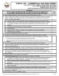 check list Ã¢Â€Â“ commercial building permit - San Joaquin County