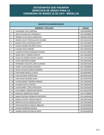 estudiantes que pagaron derechos de grado para la ceremonia de ...