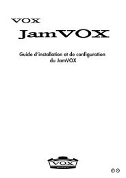 Guide d'installation et de configuration du JamVOX - Korg