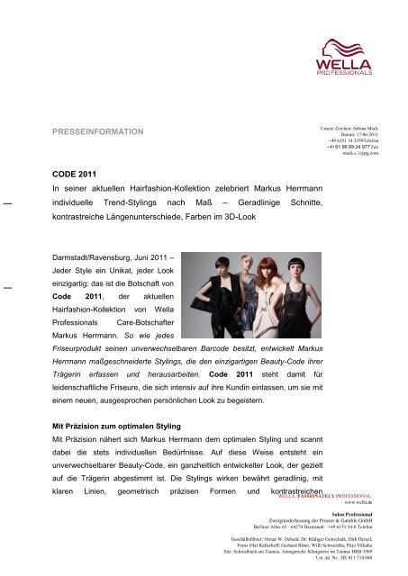 pressetext zu code, trend 2011 deutsch (.pdf) - Haare.net