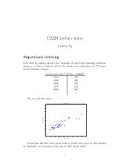 CS229 Lecture Notes - 1