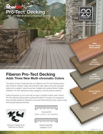 Fiberon Pro-Tect Decking - Huttig Building Products