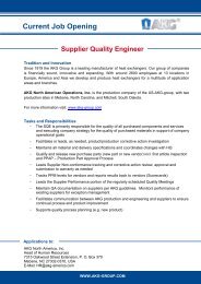 Supplier Quality Engineer - AKG Gruppe