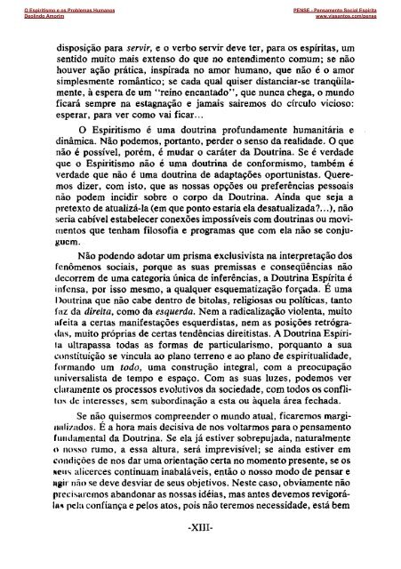 O Espiritismo e os problemas Humanos - Deolindo ... - ViaSantos